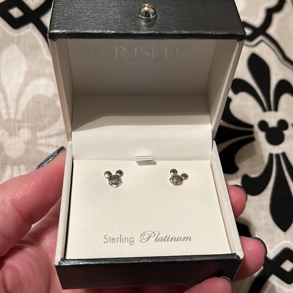 CRISLU Jewelry - Sold out!! ⚫️❤️ Disney Parks Sterling platinum Mickey Mouse Earrings by CRISLU